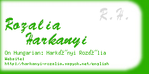 rozalia harkanyi business card